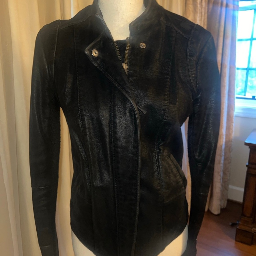 Free people we the free faux suede jacket black 6